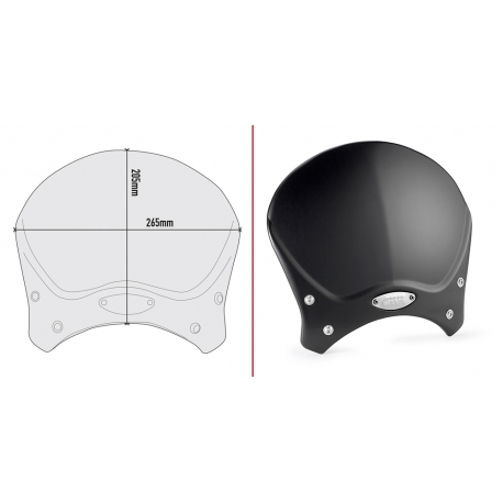 100ALB + AL11**A : Givi Café Race Scheibe Honda CB500