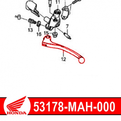 53178-MAH-000 : Levier embrayage origine Honda CB500X CB500F CBR500R