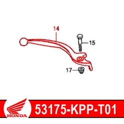 53175-KPP-T01 : Honda OEM brake lever CB500X CB500F CBR500R