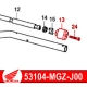 53104-MGZ-J00 + 90191-KYJ-900 : Embout de guidon d'origine Honda CB500X CB500F CBR500R