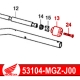 53104-MGZ-J00 + 90191-KYJ-900 : Genuine Honda Handlebar End CB500X CB500F CBR500R