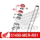 51490-MKA-D81 : Joint spi origine Honda CB500X CB500F CBR500R