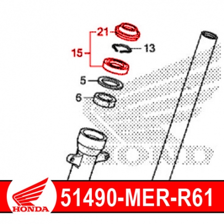 51490-MER-R61 : Honda OEM fork seal CB500X CB500F CBR500R