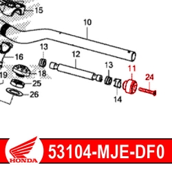53104-MJE-DF0 + 90191-MJE-D40 : Embout de guidon d'origine Honda CB500X CB500F CBR500R