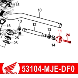 53104-MJE-DF0 + 90191-MJE-D40 : Honda OEM handlebar cap CB500X CB500F CBR500R