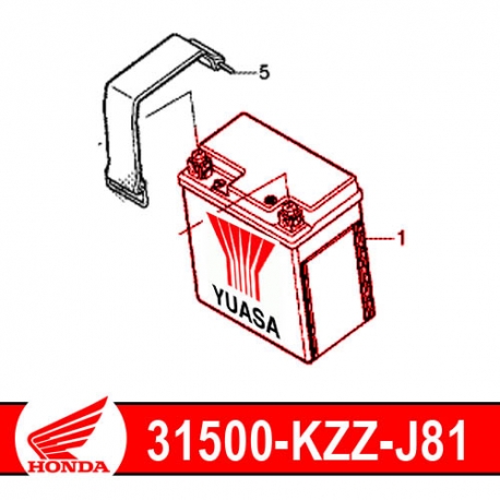 31500-KZZ-J81 : Batterie origine Honda Yuasa YTZ8V CB500X CB500F CBR500R