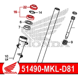 51490-MKL-D81 : Honda OEM fork seal CB500X CB500F CBR500R