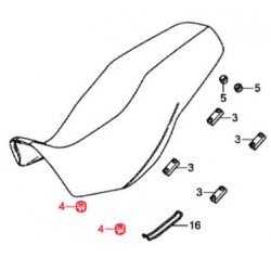 77206-KFN-850 : Original Honda Underseat Rubber Honda CB500