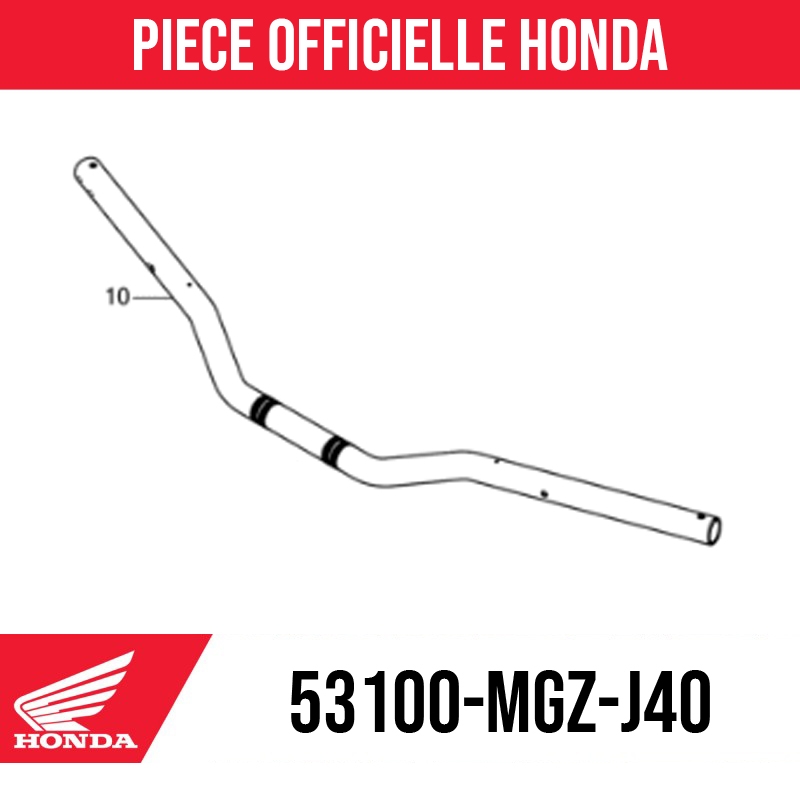 Manubrio Accossato Nero In Alluminio Per Honda CB 500 F PC58 2016 – Ø22x5 Mm, 796 Mm, Made In Italy