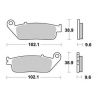 LMP300SF : Plaquettes de frein avant AP Racing CB500X CB500F CBR500R