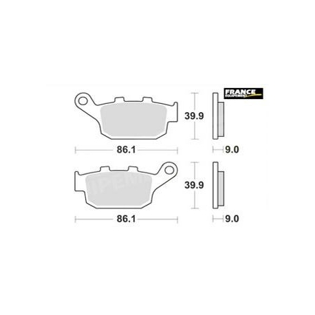 LMP481SR : Plaquettes de frein arrière AP Racing CB500X CB500F CBR500R