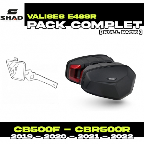 PACK-H0CB51SR-X0SE48SR : Shad Seitenkoffer Set E48SR Honda CB500