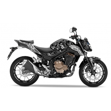 burn-out-camouflage : Kit de déco autocollants Burn-Out Camouflage CB500X CB500F CBR500R