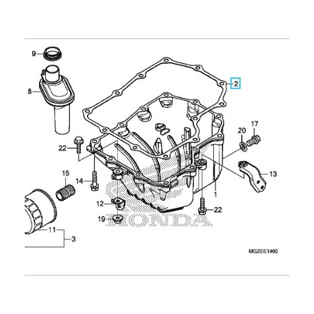 11396-MGZ-J01 : Bottom Engine Gasket CB500X CB500F CBR500R