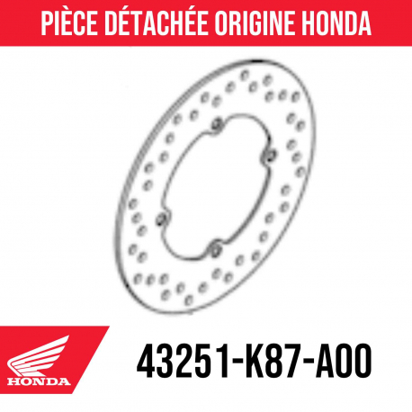 Disco de freno trasero Honda