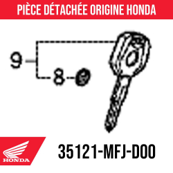 35121-MFJ-D00 : Original Honda Schlüssel Honda CB500